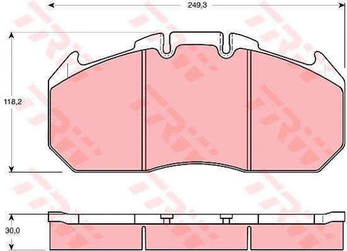 Brake pad set erf - brake,