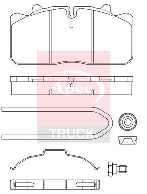 Brake pad set front - front, fit