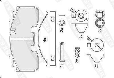 Brake pad set - pad, set,