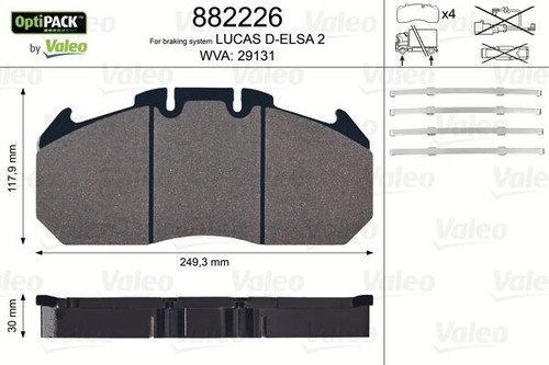 Brake pad set disc - set,